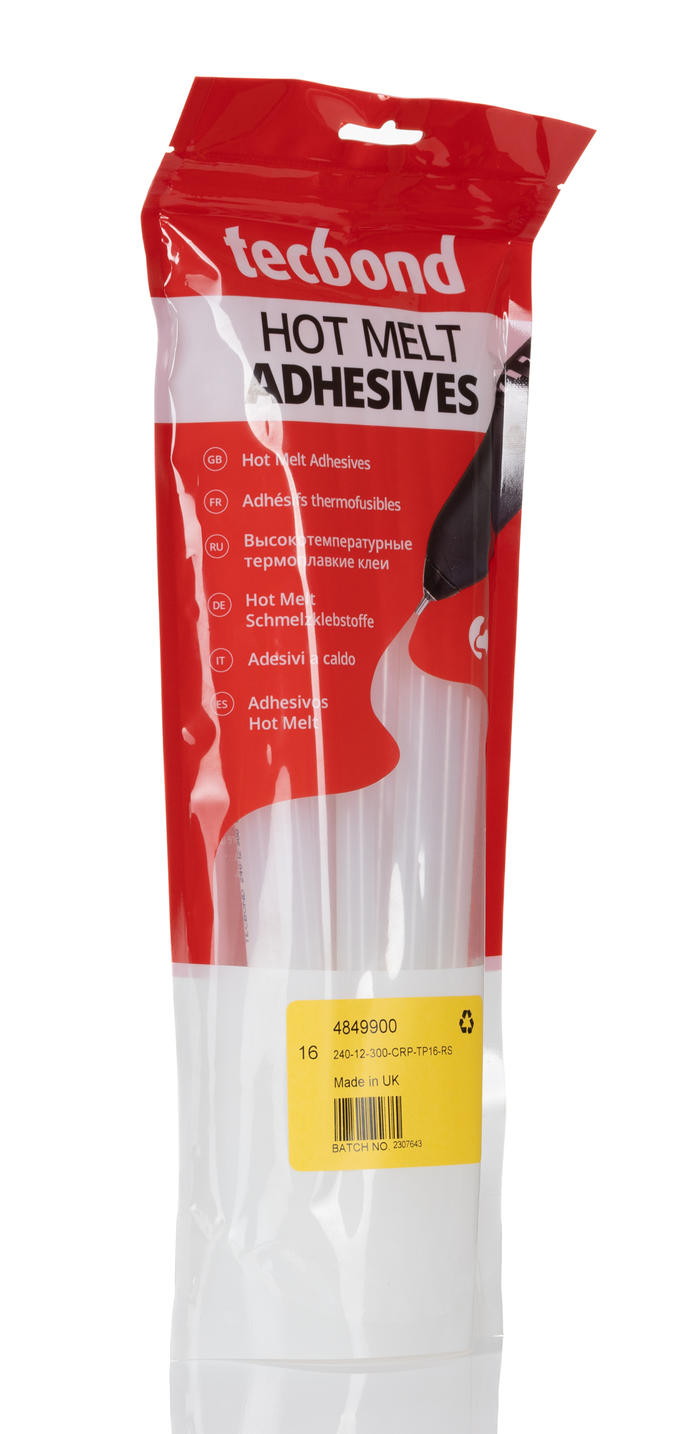 Power Adhesives Glue Sticks 12mm, Transparent