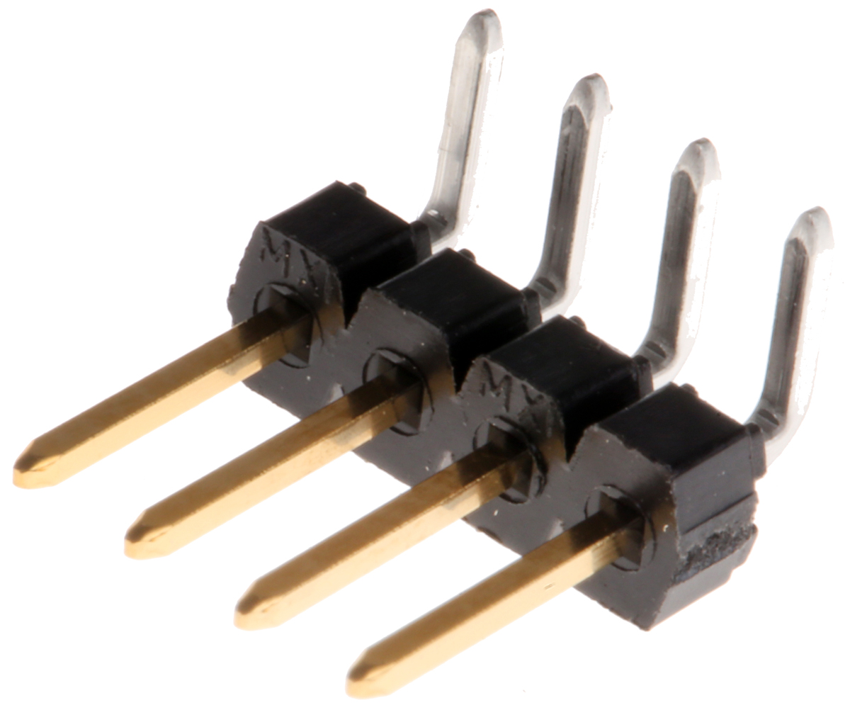 Molex C-Grid III Series Right Angle Through Hole Pin Header, 4 Contact(s), 2.54 mm Pitch, 1 Row, Unshrouded