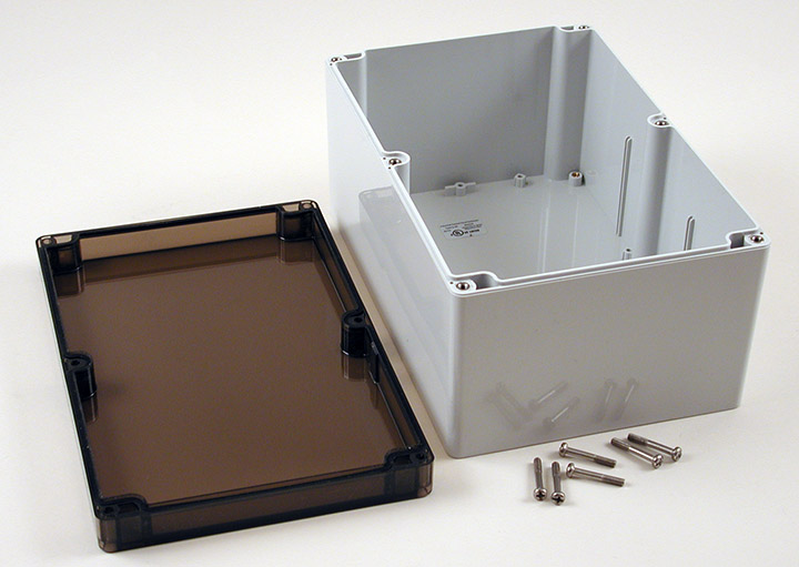 Hammond 1554 Series Polycarbonate Enclosure, IP68, 9.4 x 6.3 x 4.7in