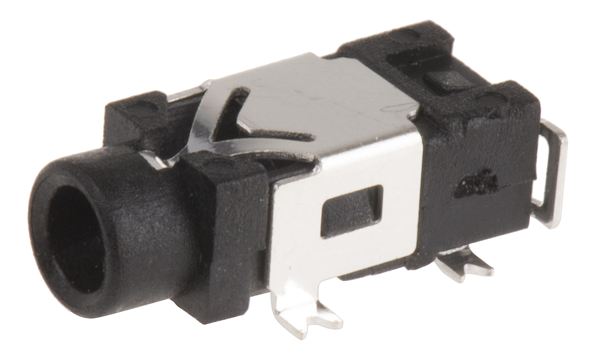 Switchcraft Jack Connector 2.5 mm Surface Mount Stereo Socket, 3Pole 3A