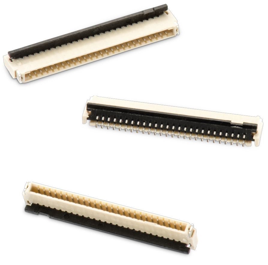 Wurth Elektronik, WR-FPC, 687 0.5mm Pitch 10 Way Horizontal Male FPC Connector, ZIF Top and Bottom contact