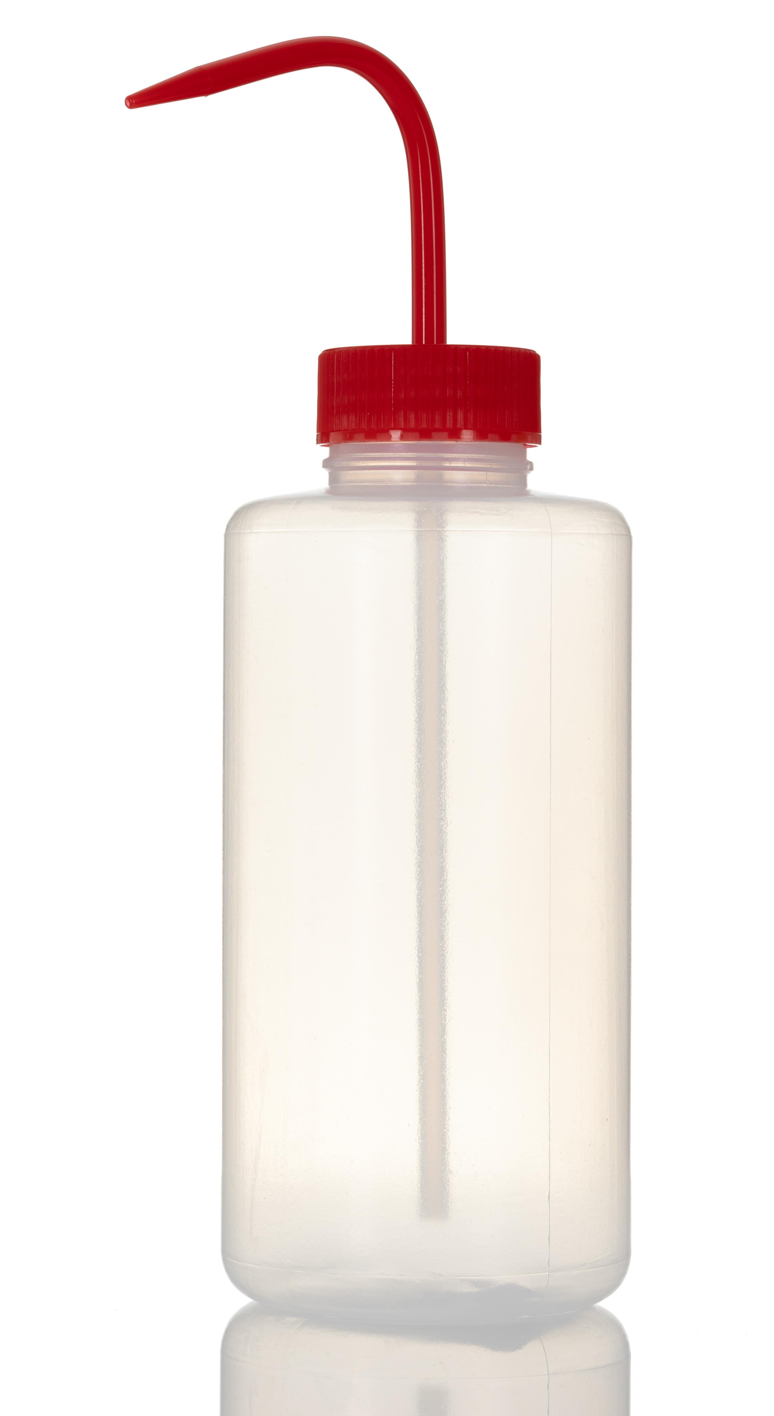 RS PRO 1L LDPE Wide Neck Wash Bottle