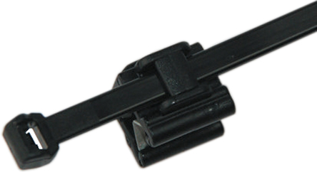 HellermannTyton Cable Tie, Assembly, 200mm, Black Polyamide 6.6 (PA66), Pk-100