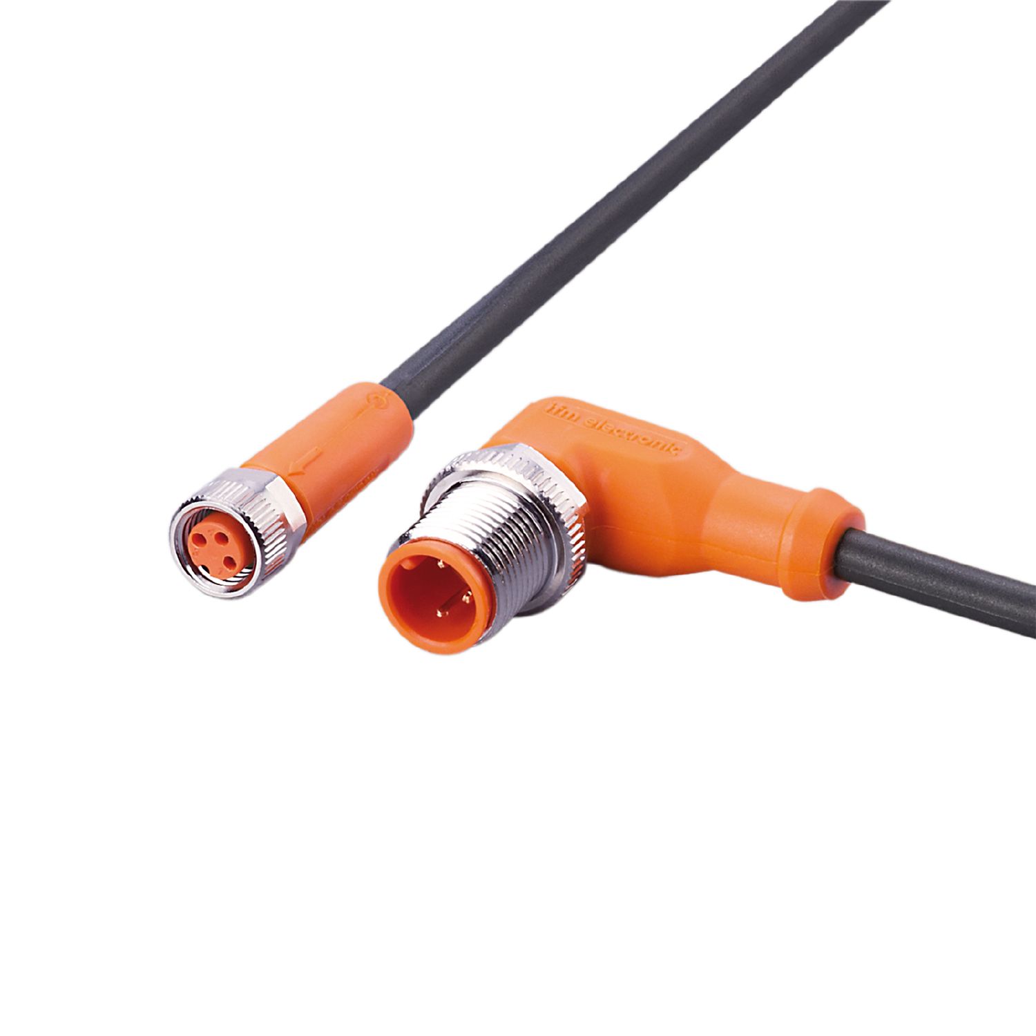 ifm electronic Male 4 way M12 to Female 4 way M8 Communication Cable, 5 m