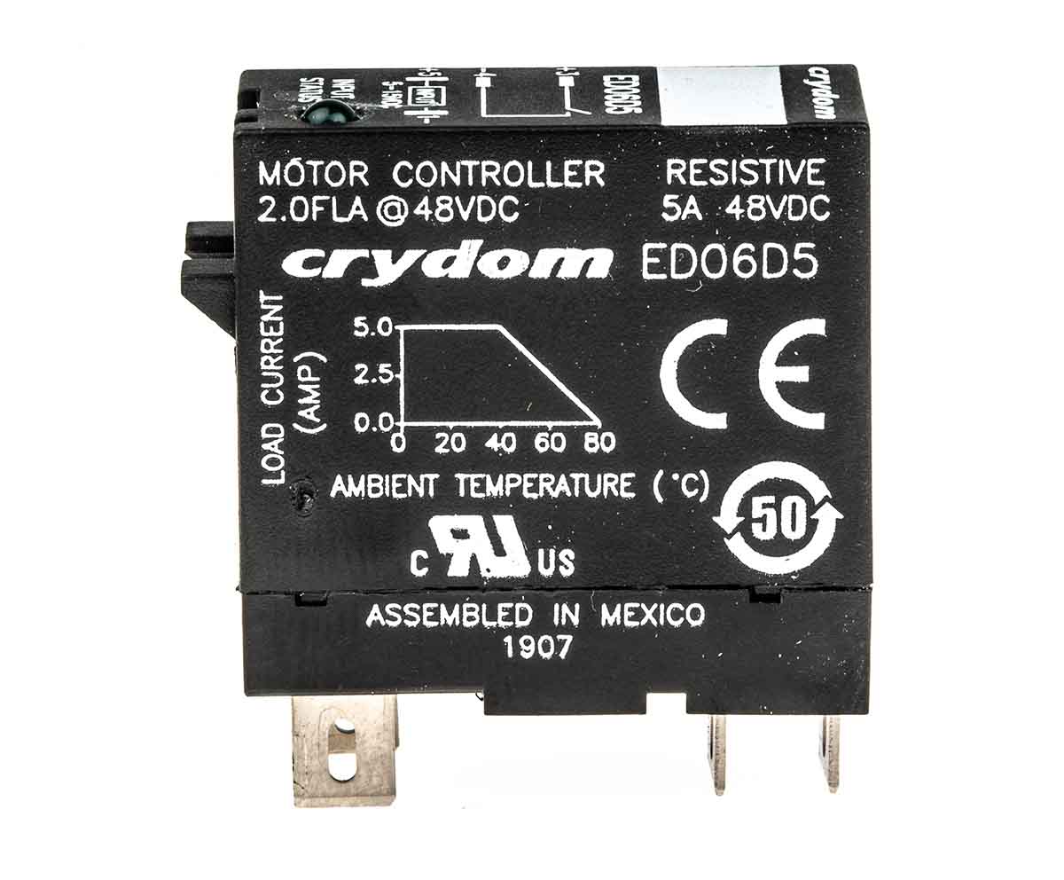Sensata Crydom ED Series Solid State Relay, 5 A Load, DIN Rail Mount, 48 V dc Load, 15 V dc Control