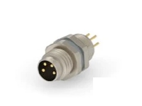 TE Connectivity Circular Connector, 4 Contacts, Panel, M8 Connector, Plug, Male, IP67, T4 Series