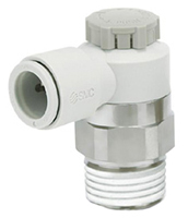 SMC AS Series Threaded Speed Controller, R 1/4 Inlet Port x 4mm Tube Outlet Port