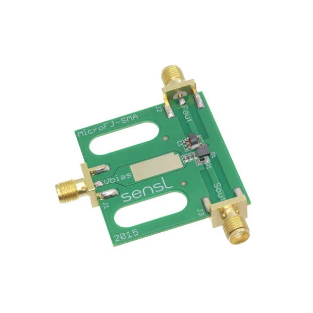 onsemi MicroFJ-30035-TSV Mounted onto a PCB with Three SMA Connectors Evaluation Board MICROFJ-30035-TSV-TR,