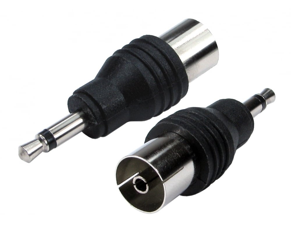 RS PRO A/V Connector Adapter, Male 3.5 mm Mono to Female TV Aerial Coaxial