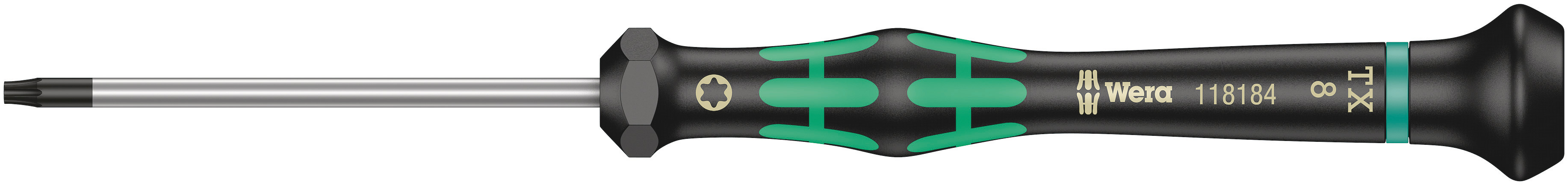 Wera Torx Precision Screwdriver, T8 Tip, 60 mm Blade, 157 mm Overall