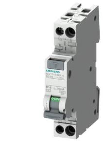 Siemens RCBO, 13A Current Rating, 2P Poles, 30mA Trip Sensitivity, Type C, SENTRON Range