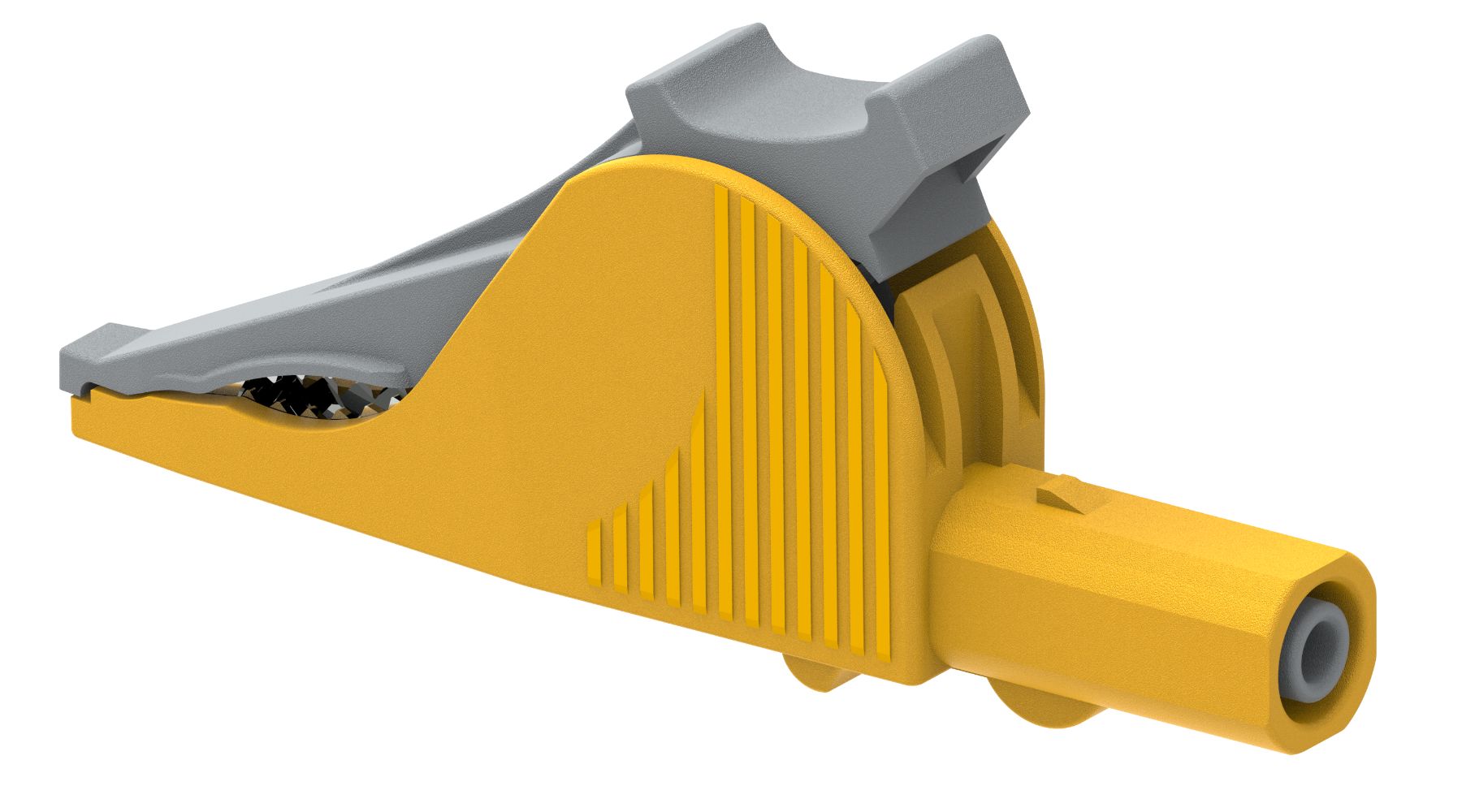 Electro PJP Alligator Clip, Nickel-Plated Steel Contact, 36A, Yellow
