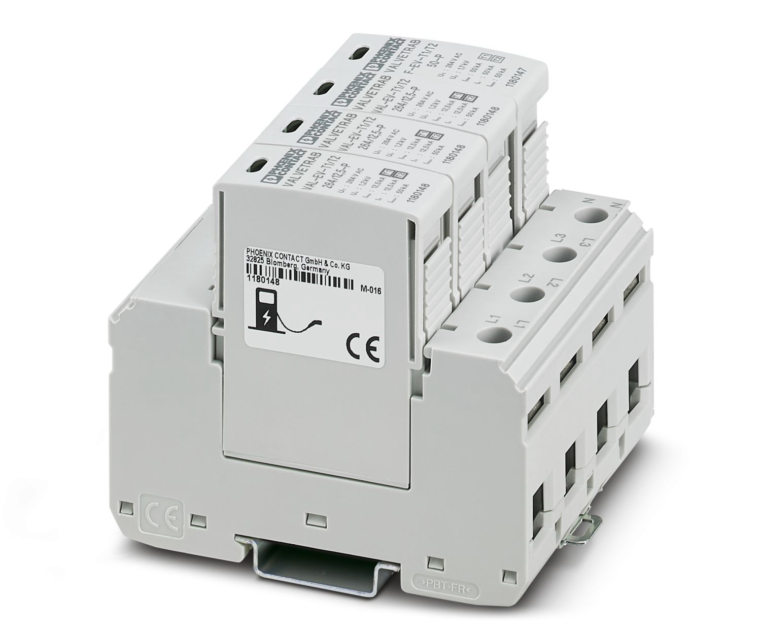 Phoenix Contact, VAL-EV-T1/T2 264/12.5/3+1 Lightning / Surge Arrester