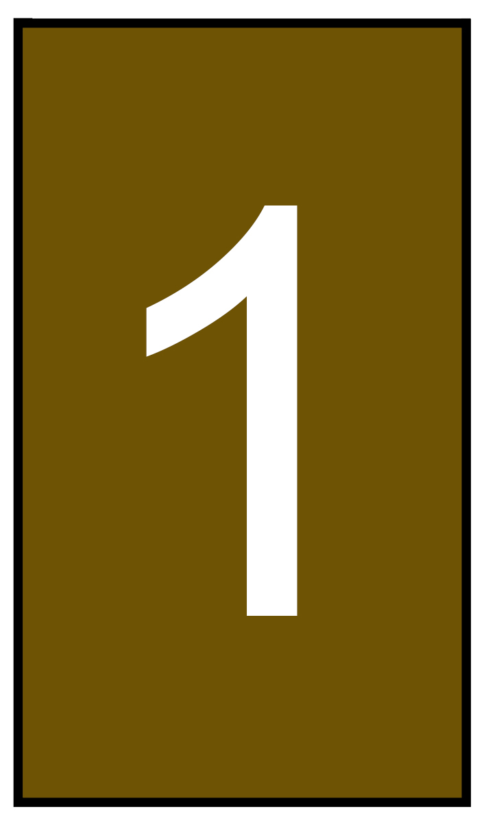 HellermannTyton Ovalgrip Slide On Cable Markers, White on Brown, Pre-printed "1", 1.8 → 6.3mm Cable, 901-10644