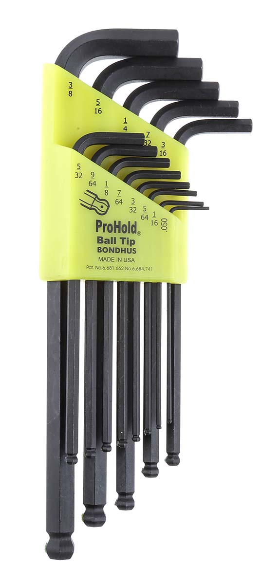 Bondhus 13 piece L Shape Imperial Hex Key Set, 0.05 → 7/32"