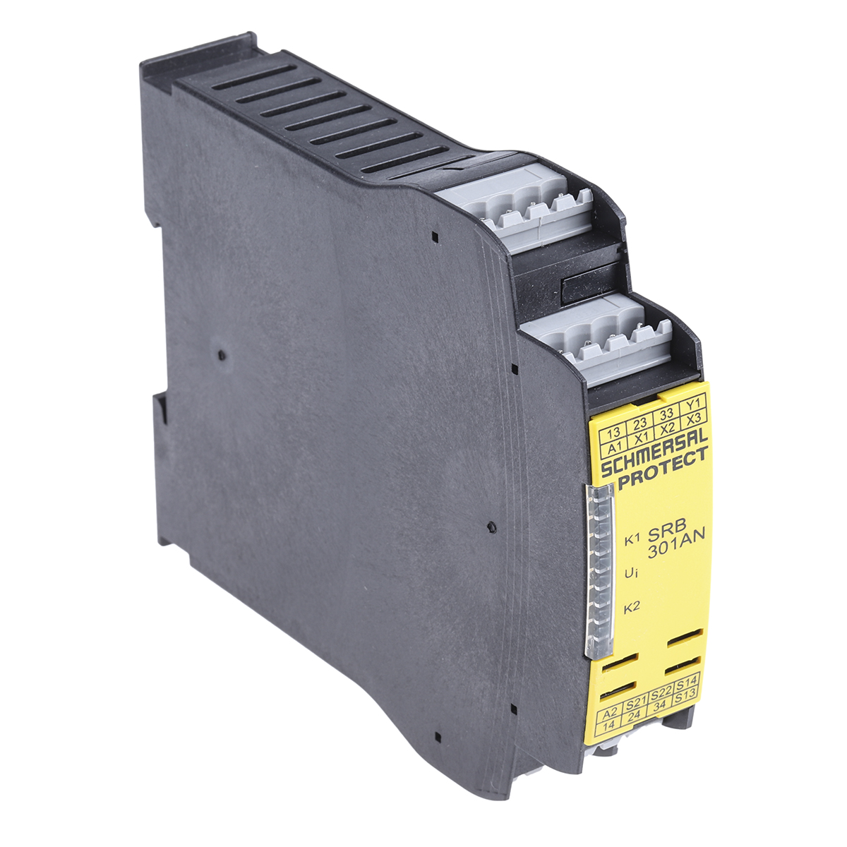 Schmersal PROTECT SRB SRB 301AN 1 Auxiliary Contacts Safety Relay 24V ac/dc, Single/Dual-Channel 4 Safety Contacts