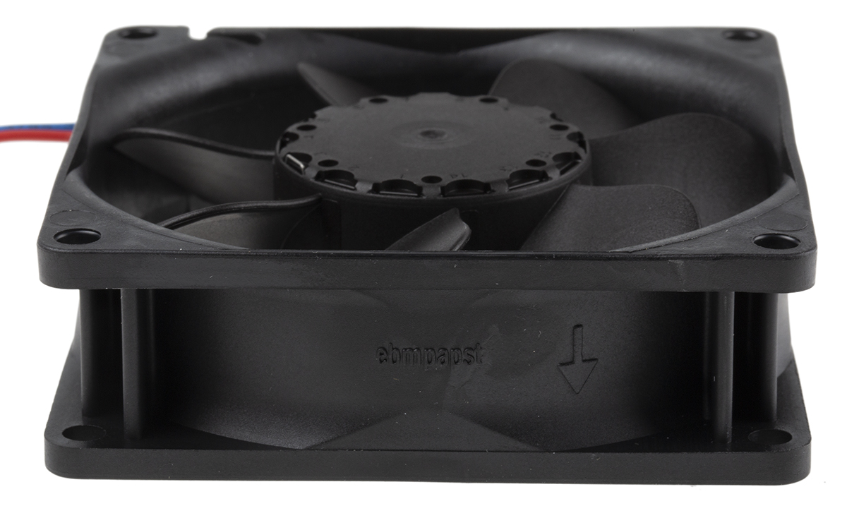 ebm-papst 8400 N Series Axial Fan, 24 V dc, DC Operation, 58m³/h, 1.4W, 58mA Max, 80 x 80 x 25mm