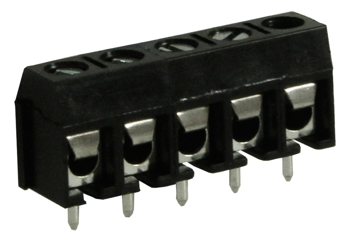 RS PRO PCB Terminal Block, 5-Contact, 5mm Pitch, Through Hole Mount, 1-Row, Screw Termination