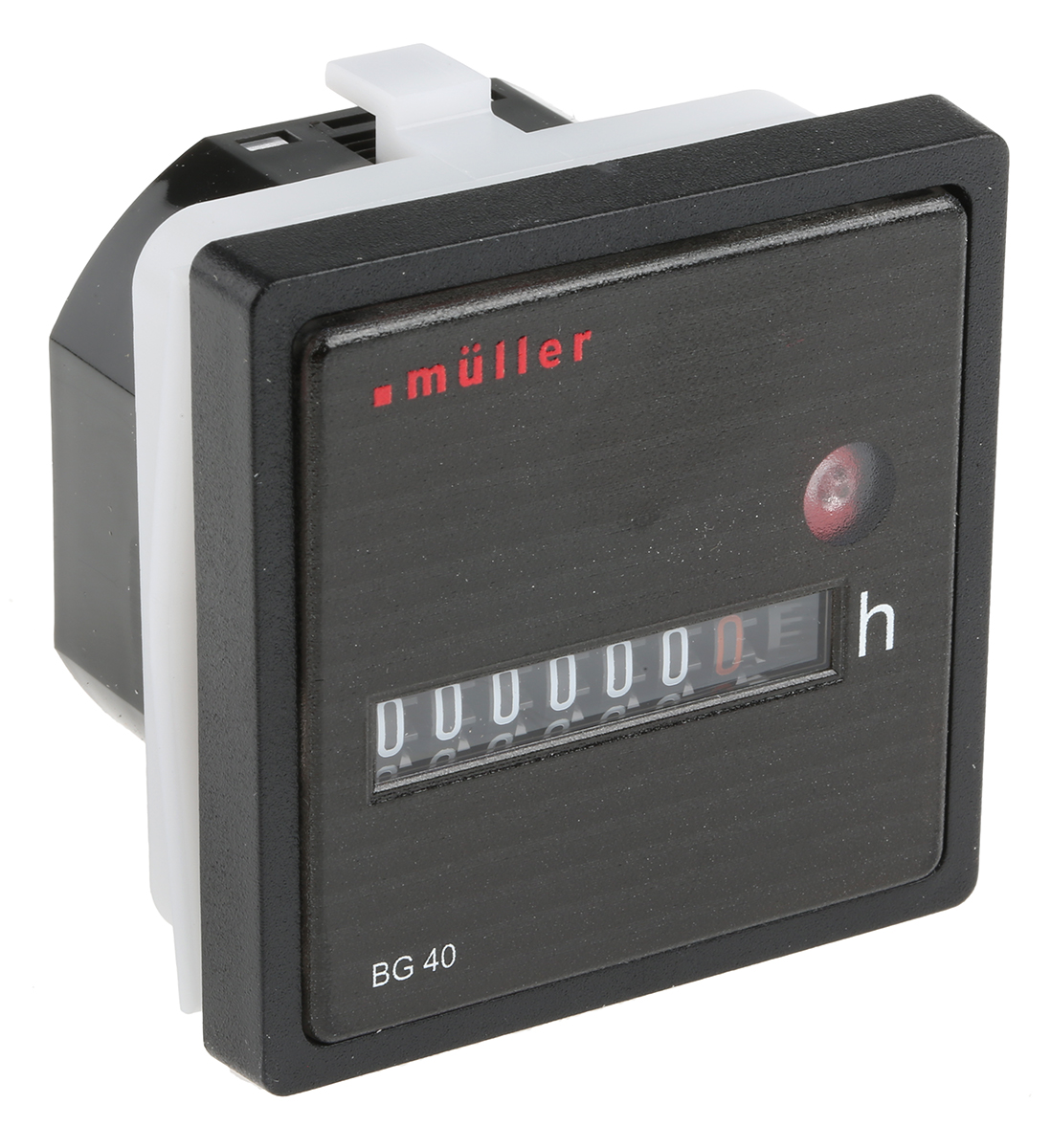 Muller BG 40 Hour Meter, 7 Digit, 12 → 48 V dc