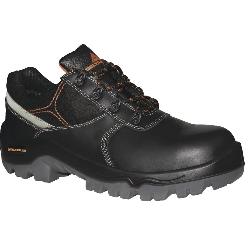 Delta Plus OUTDOOR PROTECH Unisex Black, Orange Composite Toe Capped Safety Shoes, UK 10, EU 44