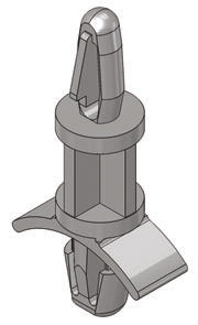 LCBS-3-01, 4.8mm High Nylon PCB Support Pillar for 4mm PCB Hole, 14.2mm Base