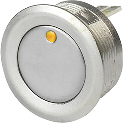 Schurter Illuminated Push Button Switch, Momentary, Panel Mount, 22.2mm Cutout, SPST, Yellow LED, 48V dc