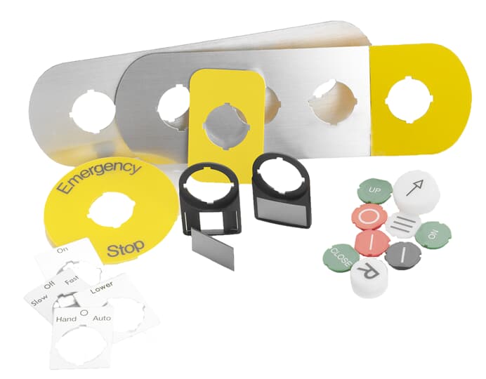 ABB Legend Plate for Use with MEP1, MEP2, MEP3, MEP4, MEP6, MEPY1, Emergency Stop