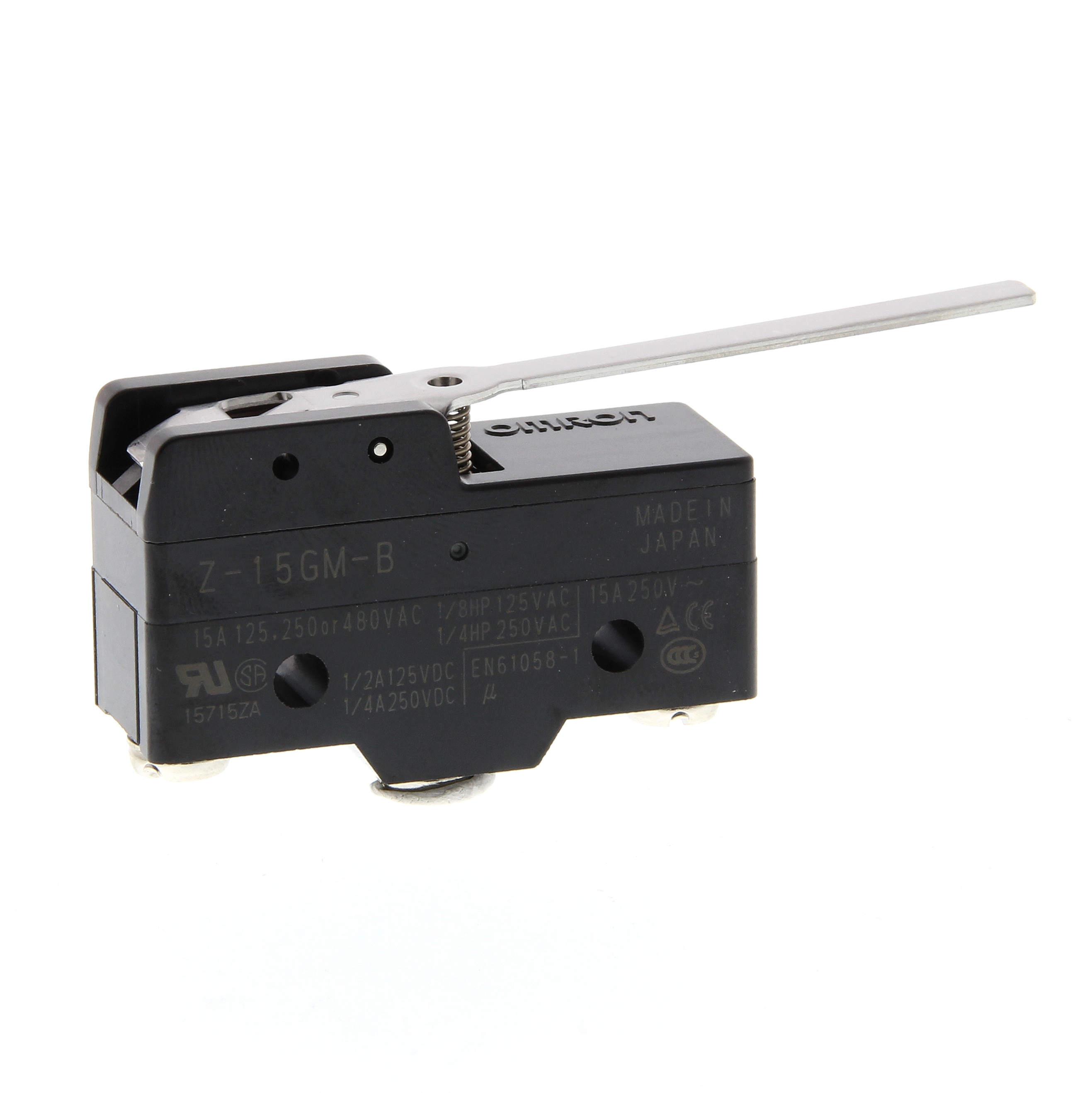 Omron Hinge Lever Limit Switch, IP00, SPDT, 500V ac Max, 15A Max