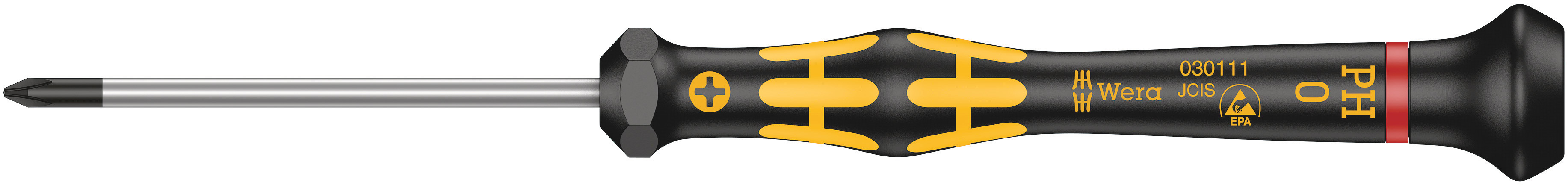 Wera Phillips Precision Screwdriver, PH0 Tip, 60 mm Blade, 157 mm Overall