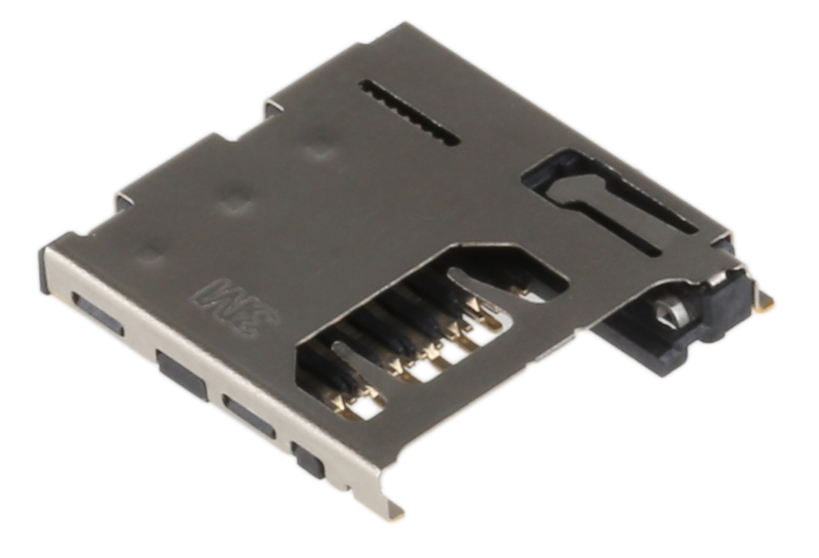 3M 8 Way Right Angle Micro SD Memory Card Connector With Solder Termination