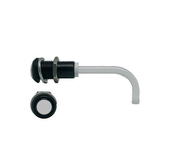 RHD-0700-3500-F9PD67PR Bivar, Panel Mount Right Angle LED Light Pipe, Diffused Round Lens
