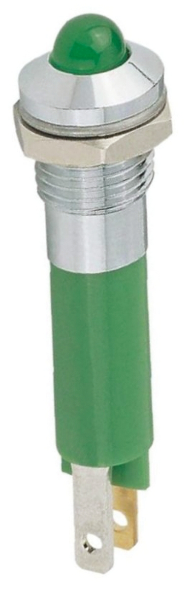 Signal Construct White Panel Mount Indicator, 24 → 28V, 8mm Mounting Hole Size, Solder Tab Termination