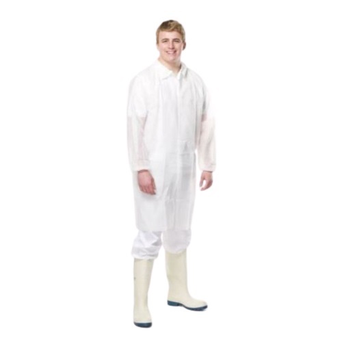 RS PRO White Unisex Visitor Coat, M