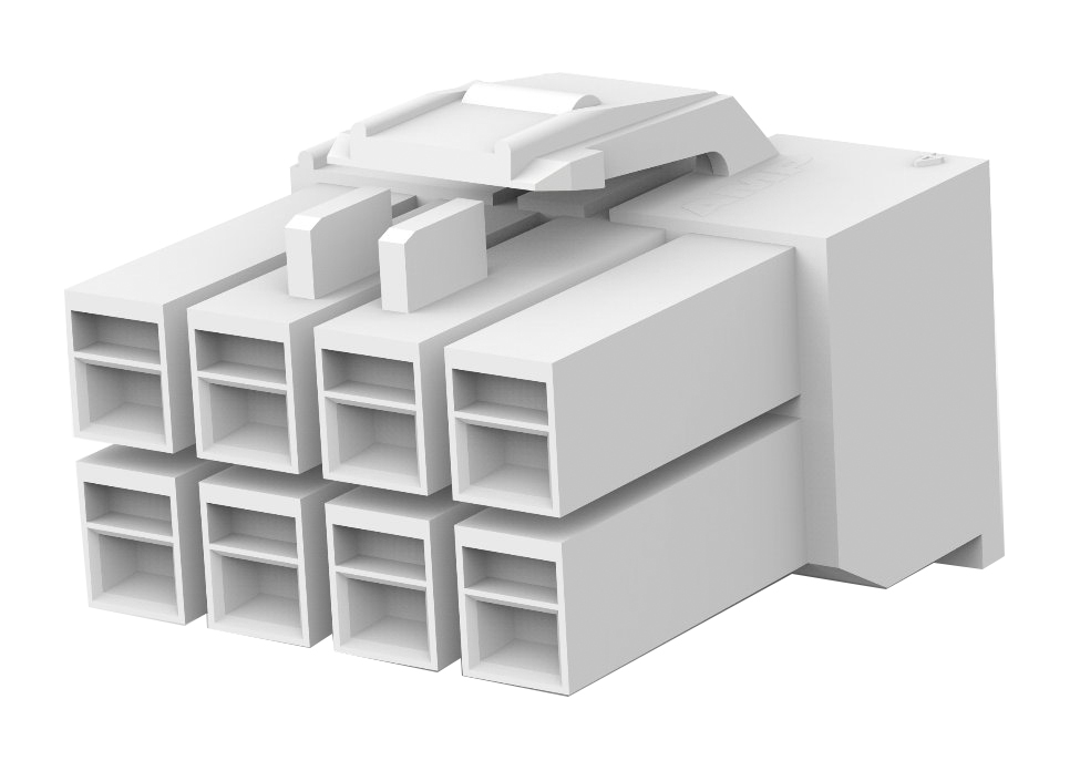 TE Connectivity, AMP Universal Power Male Connector Housing, 3.96mm Pitch, 8 Way, 2 Row