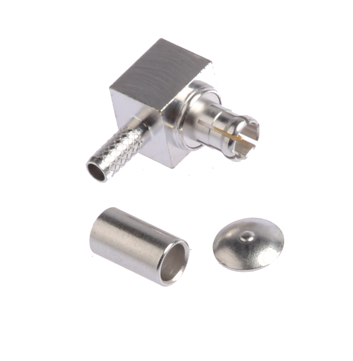 Radiall, Plug Cable Mount MCX Connector, 75Ω, Crimp Termination, Right Angle Body