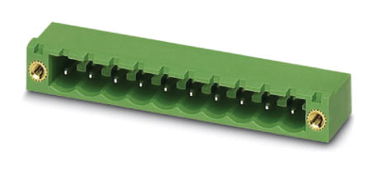 Phoenix Contact, 5.08mm Pitch, MSTB 2.5/ 2-GF-5.08 EX, 2 Way, Pluggable Terminal Block, Header, Solder Termination,
