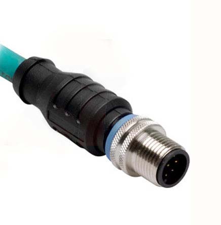 Turck, 10m Cat5e, Teal M12 to Female RJ45 Male, Terminated TPE Sheath