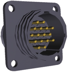 TE Connectivity Circular Connector, 16 Contacts, Panel, Standard Connector, Socket, Male, CPC Series