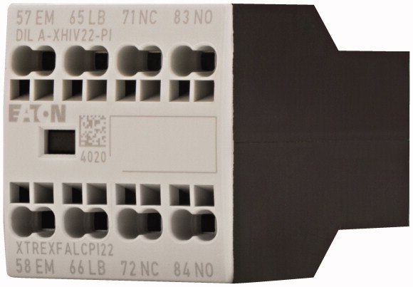 Eaton Auxiliary Contact, 4 Contact, 1 NC, 1 NCL, 1 NO, 1 NOE, Front Fixing