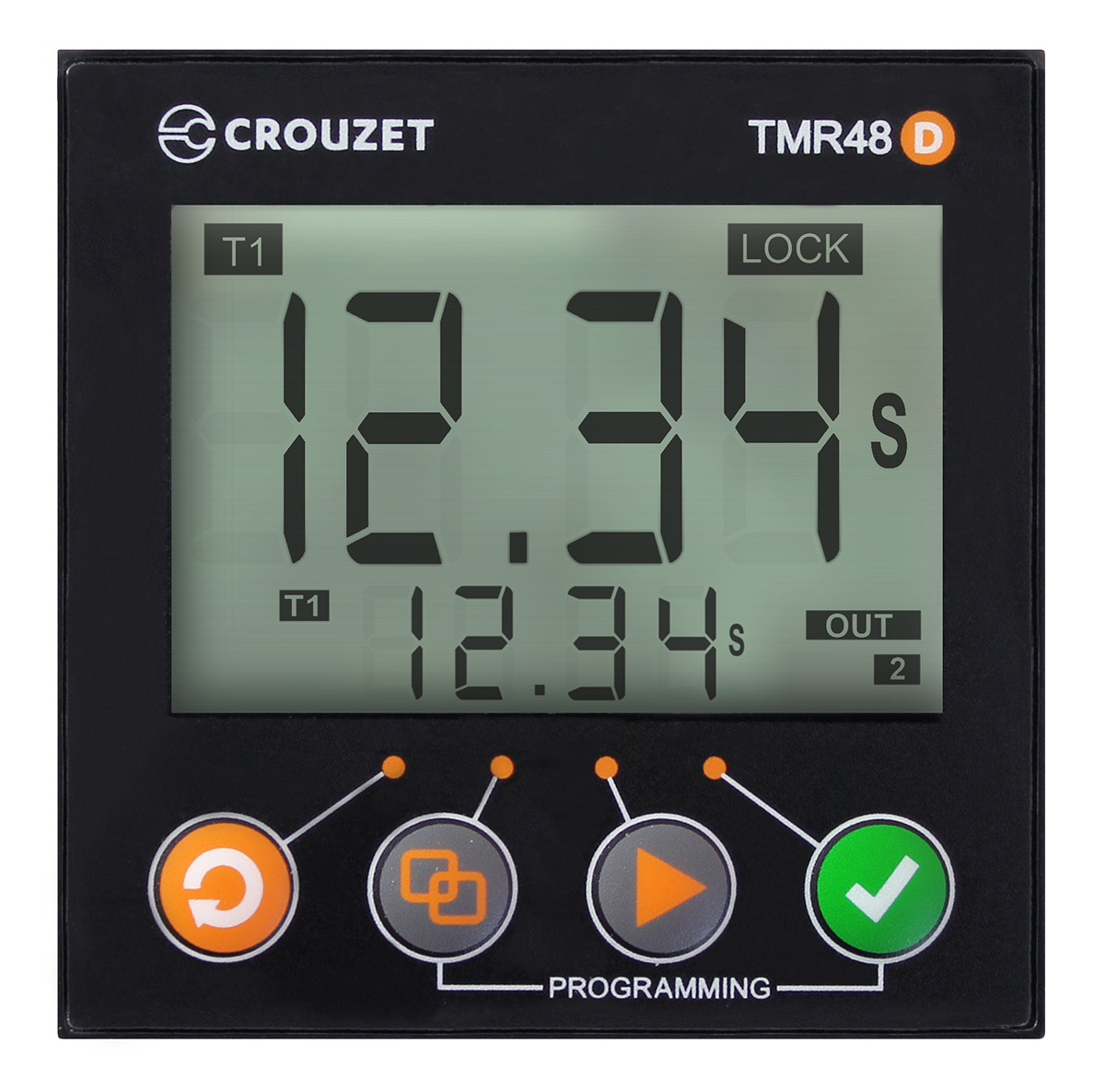 Crouzet Syr-Line Series Panel Mount Timer Relay, 100 → 240V ac/dc, 1-Contact, 0.001 → 9.999 s, 0.01