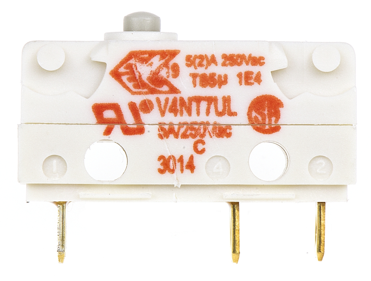 Saia-Burgess Plunger Micro Switch, Solder Terminal, SPDT, IP40
