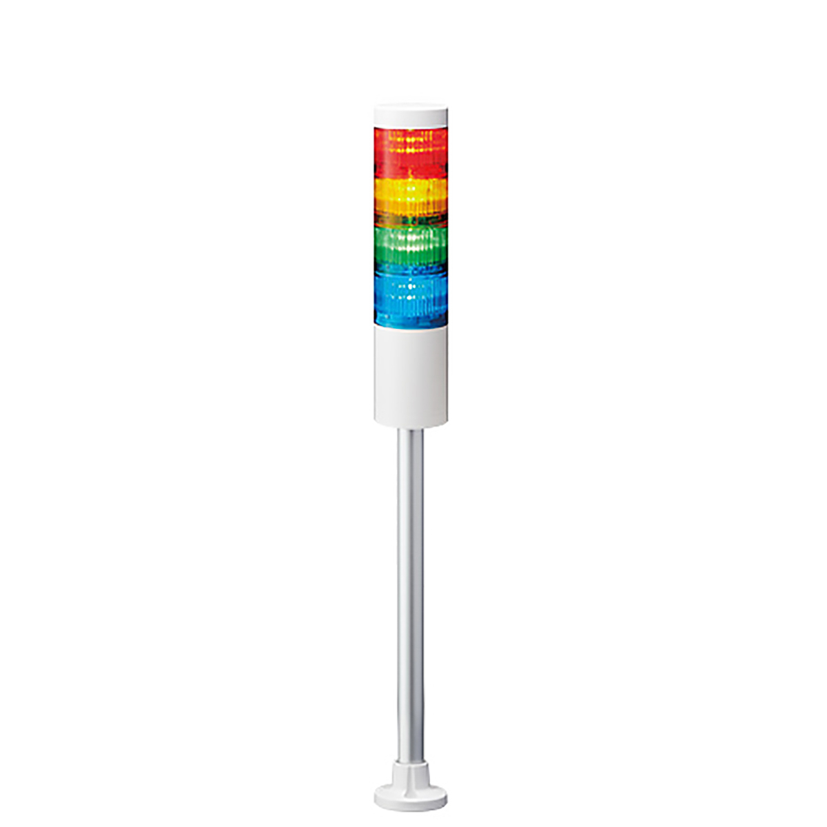 Patlite LR6 Series Coloured Signal Tower, 4 Lights, 24 V dc, Pole Mount
