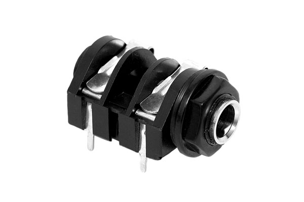 Amphenol Industrial Jack Connector 1/4 in PCB Phone Jack Socket 10A