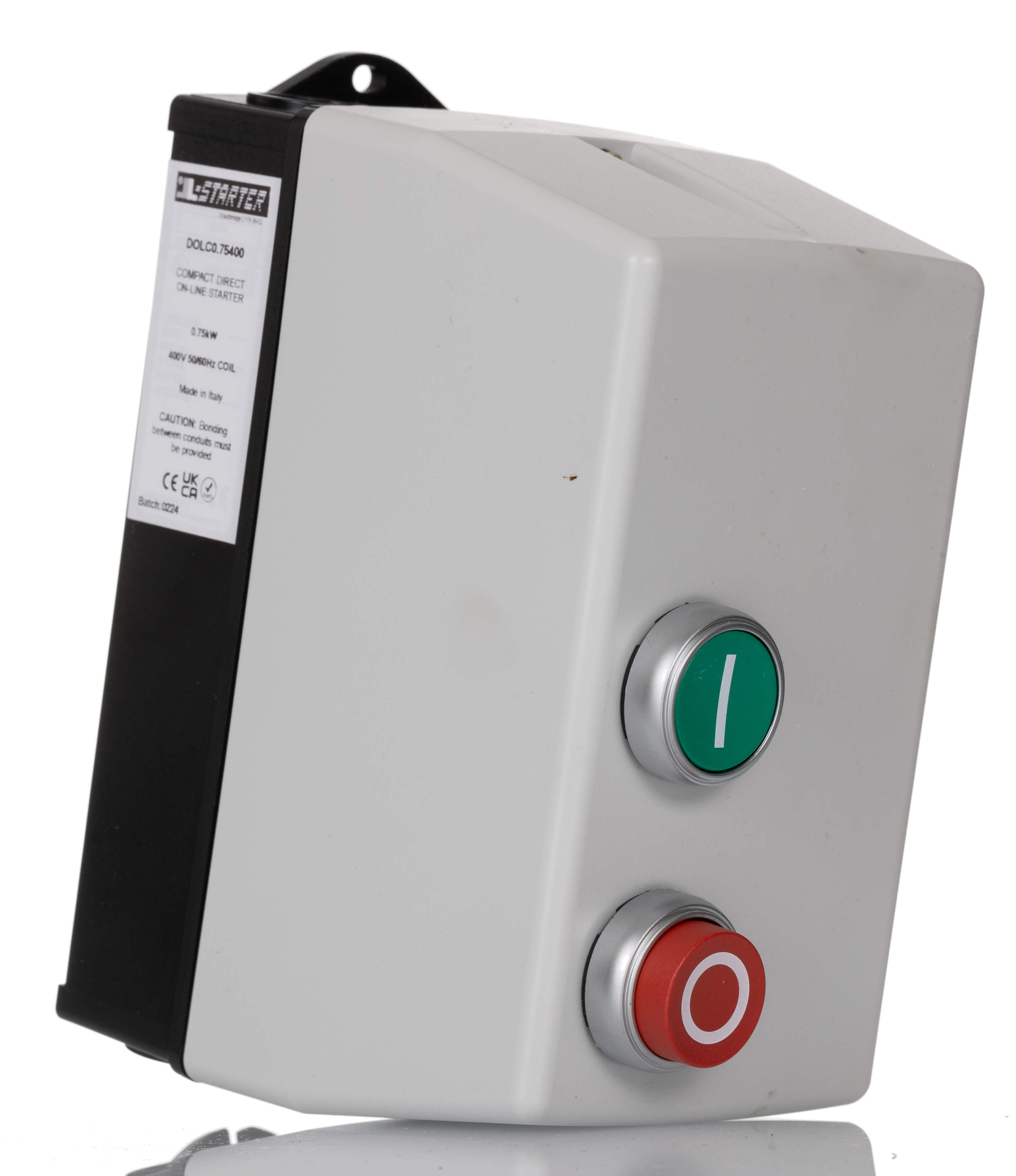 Lovato DOL Starter, DOL, 0.75 kW, 400 V ac, 3 Phase, IP65