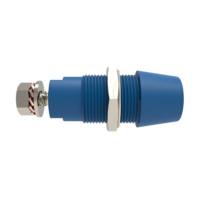 Schutzinger Blue Female Banana Connector, 4 mm Connector, M4 Thread Termination, 32A, 1.5 kV dc, 1 kV dc, 600 V dc,