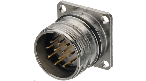 Hummel Industrial Circular Connector, 17 Contacts, Panel, M23 Connector, Plug, Male, IP67, IP69K, M 23 EMV Hummel Series