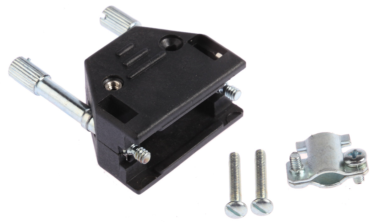 MH Connectors MHED Series ABS D Sub Backshell, 9 Way, Strain Relief