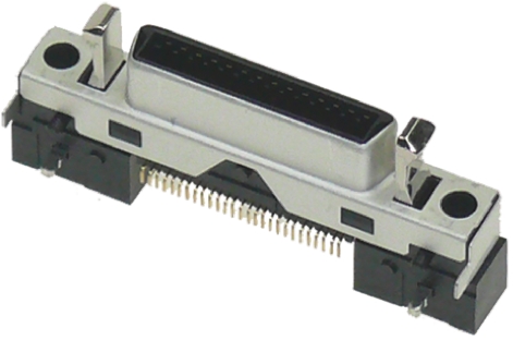 Hirose DH Series Right Angle Surface Mount PCB Socket, 27-Contact, 2-Row, 24.2mm Pitch, Solder Termination