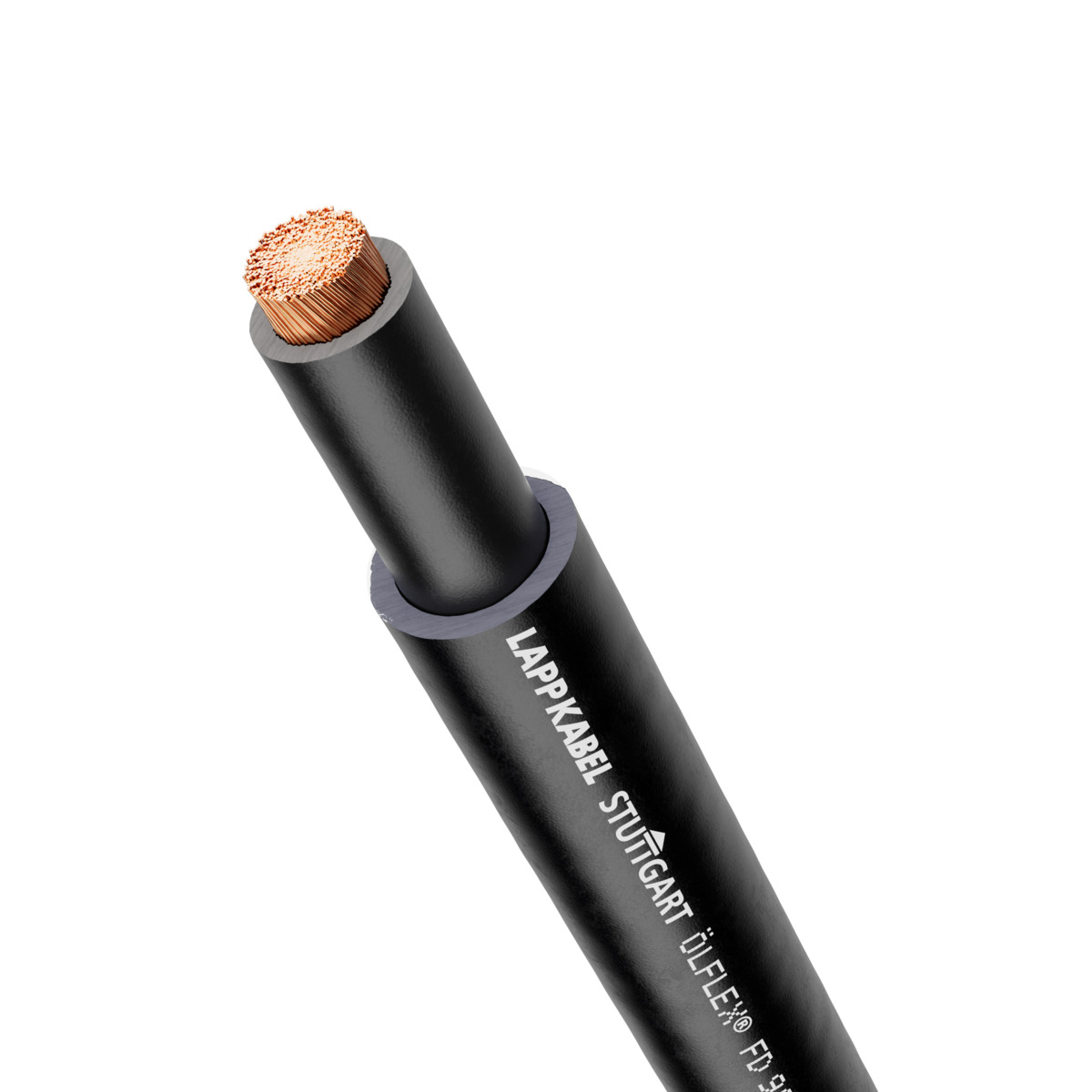 Lapp ÖLFLEX FD 90 Control Cable, 1 Cores, 16 mm² CSA 6 AWG, Unscreened, 50 m, Black Polyvinyl Chloride Sheath