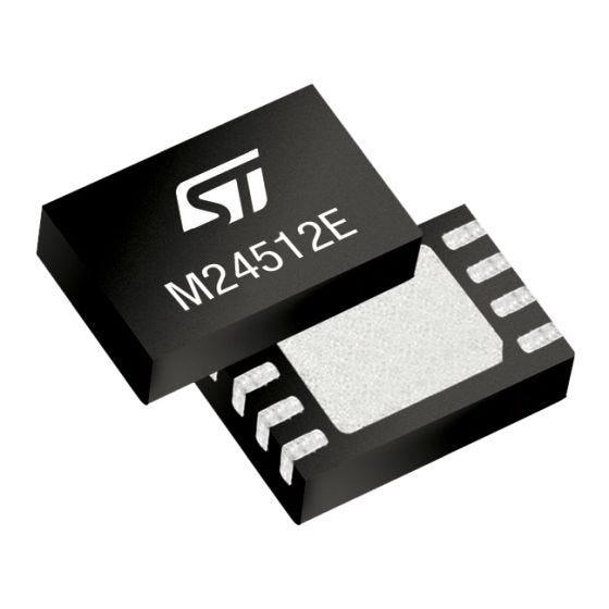 STMicroelectronics M24512E-FMC6TG,  512 kB EEPROM,  900 ns 8-Pin UFDFPN-8 I2C